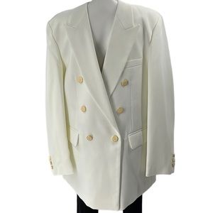 Pronti men’s white double breasted blazer size 44R